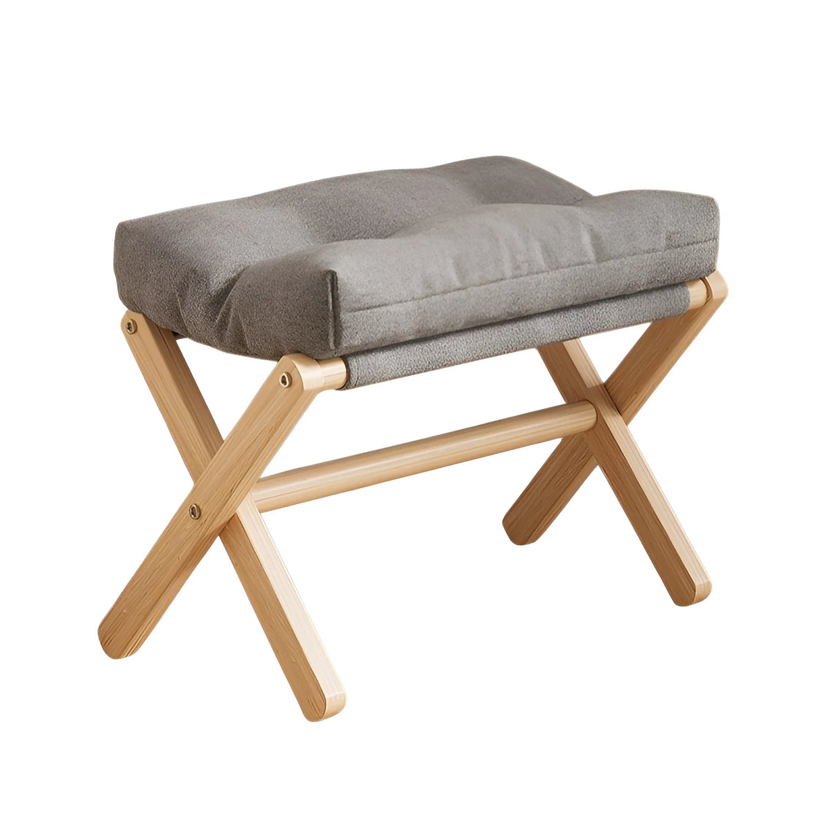 Kiso X frame footstool in grey