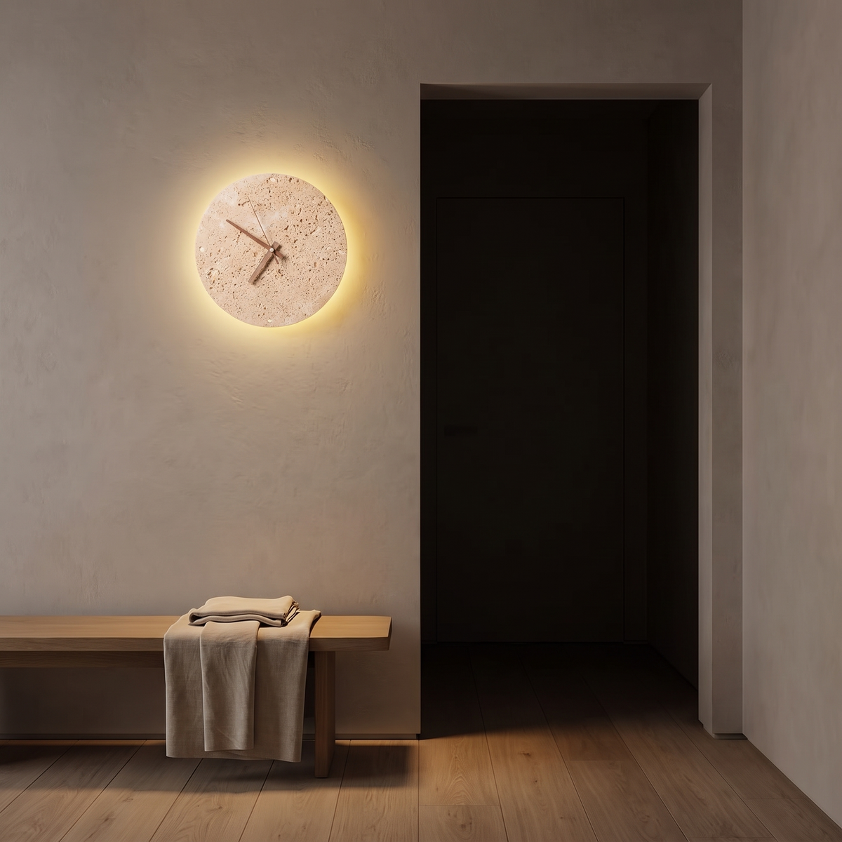 A clock after dark